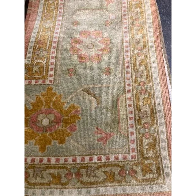 Rose 1980s Oushak Rug - 8'3" X 9'8" For Sale - Image 8 of 9