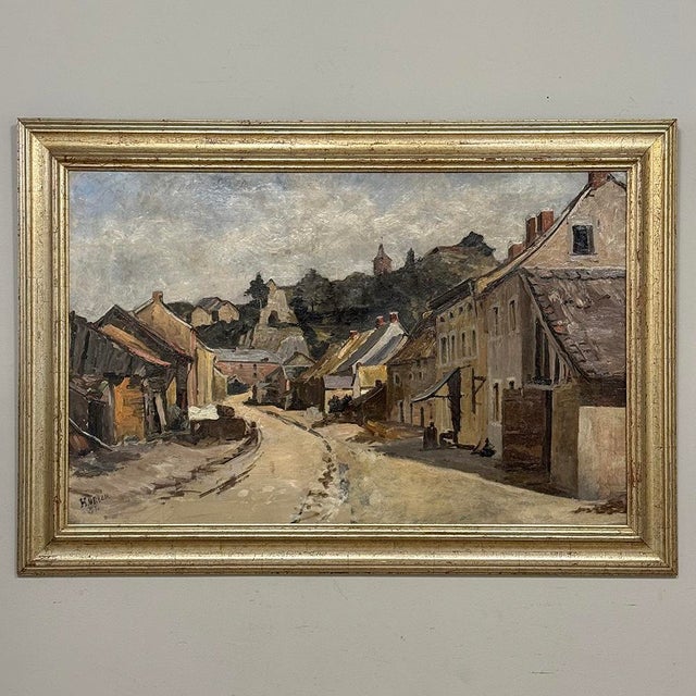 Wood 19th Century Framed Oil Painting on Canvas by Henri Orban (1836-1904) 'Esneux' For Sale - Image 7 of 18