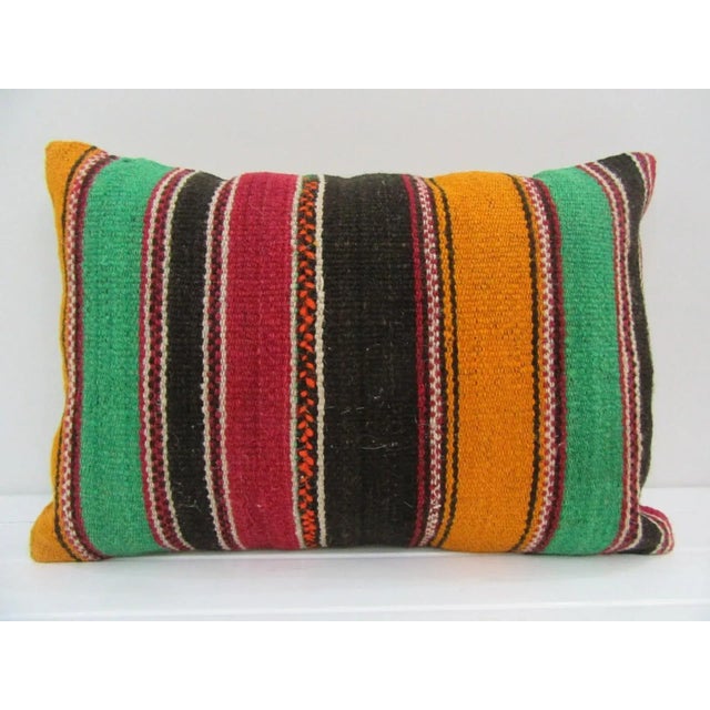 Handmade Turkish Kilim Pillow Cover For Sale - Image 4 of 4