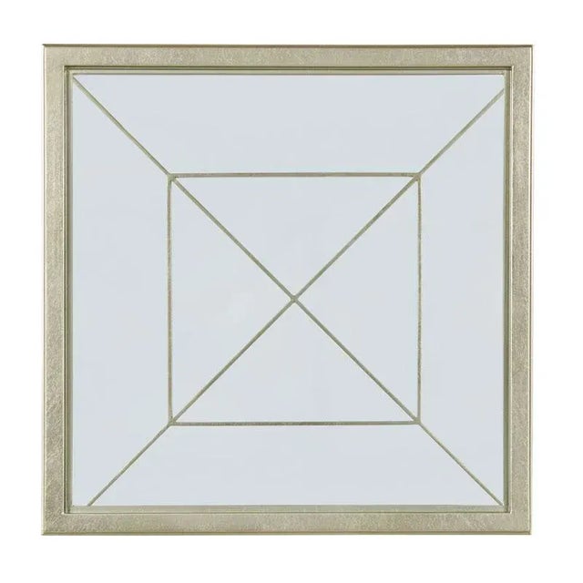 French Woodbridge Furniture Madeline Square Lamp Table in Silver For Sale - Image 3 of 4