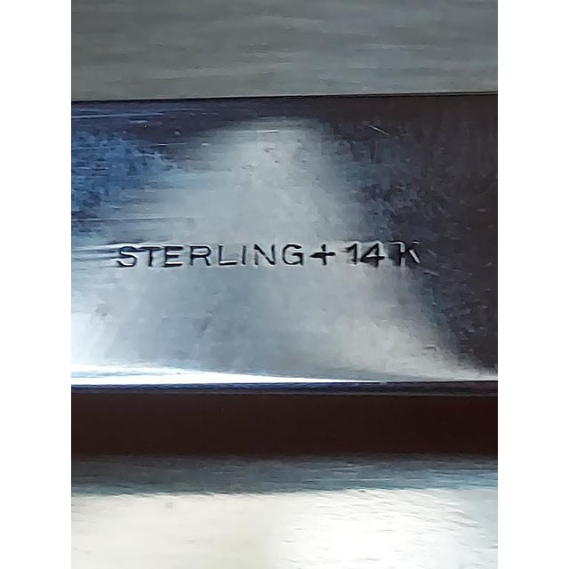 Vintage Napier Sterling Silver & 14k Gold Cigarette Case Circa 1930 For Sale - Image 12 of 13
