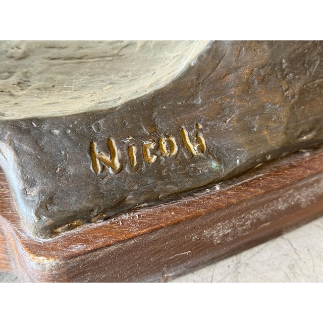 1980s Massive Claudio Nicoli Bronze Sculpture Mythological Figure, Icarus For Sale - Image 18 of 18