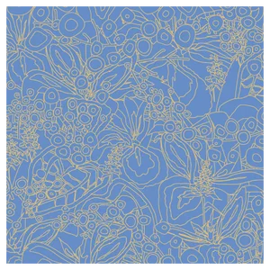 72 Kō Geishi Hange Shouzu Light Blue Panel by Ginette Caron and Masami Moriyama for Midsummer-Milano