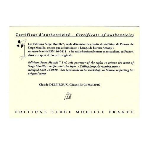 Mid-Century Modern White Anthony Wall Lamps by Serge Mouille, Set of 2 For Sale - Image 6 of 7