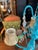 1970s Bright Blue Multi-Light and Crystal Table Lamp For Sale - Image 4 of 8