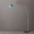 The Half Dome Arc Lamp is a modern arc lamp designed by Peter Morelli in 1960, featuring a sleek satin nickel steel body...