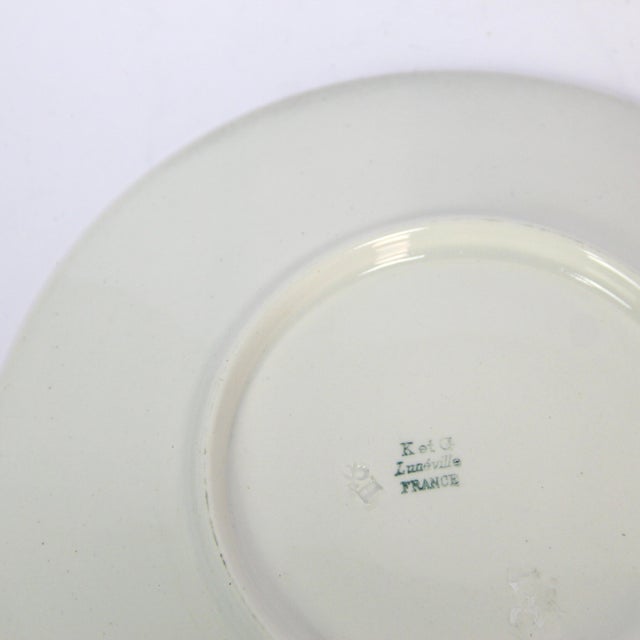 1920s Art Deco Plate Set by Géo Conde for Keller & Guerin, 1920s, Set of 3 For Sale - Image 5 of 5