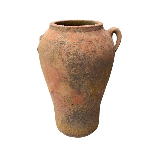 Mediterranean Antique Moroccan Terracotta Coastal Olive Jar - Small For Sale - Image 3 of 6