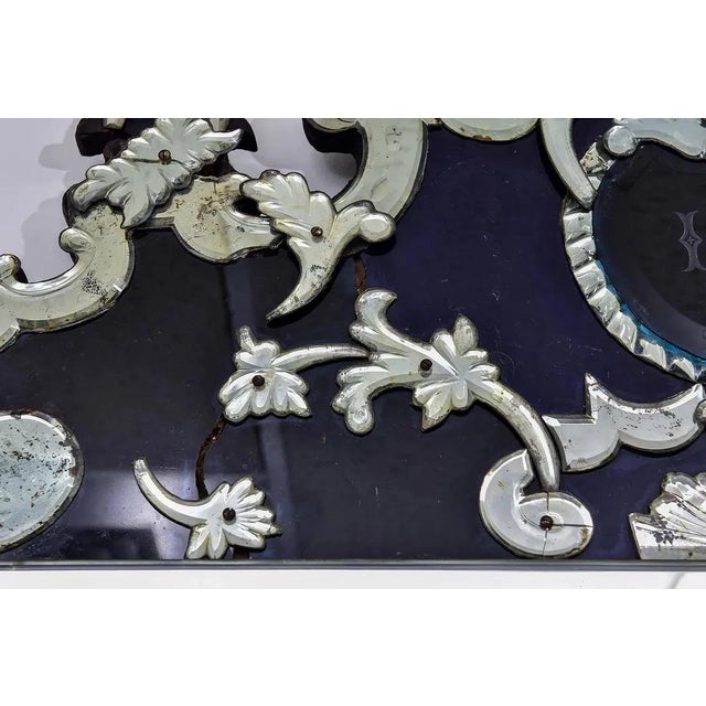 19th Century French Eglomisé Venetian Etched Wall Mirror For Sale - Image 12 of 14