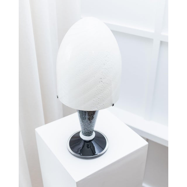 Black Murano Swirl Mushroom Table Lamp, 1970s For Sale - Image 8 of 11