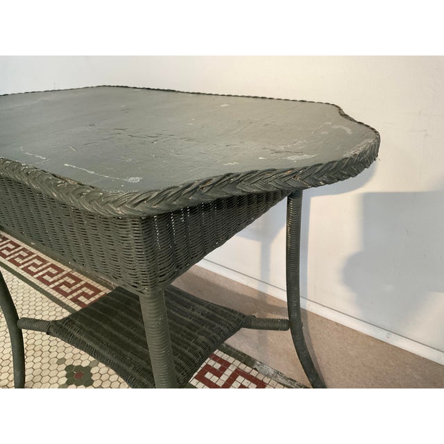 Antique Paper Weave Table, 1930's For Sale - Image 14 of 18
