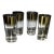 Vintage Mid Century Dorothy Thorpe Style Silver Fade Highball Glasses Barware - Set of 4 For Sale