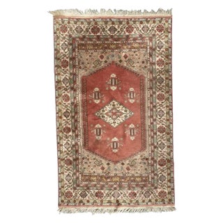 Vintage Wool Turkish Rug, 1980s For Sale