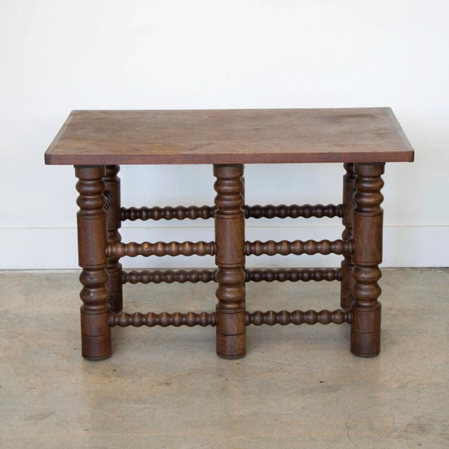 Charles Dudouyt 1940s French Oak Coffee Table in the Style of Charles Dudouyt For Sale - Image 4 of 11