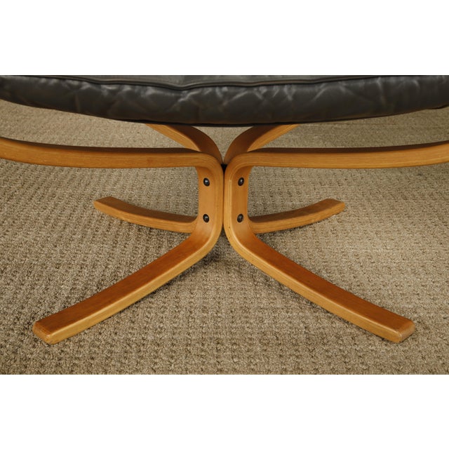 Falcon' Chair and Ottoman by Sigurd Ressell for Vatne Møbler, 1970s, Signed - Set of 2 For Sale - Image 11 of 12