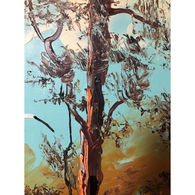 An impressive 1976 original oil on board landscape painting by Guinness World Record artist Morris Katz. Known for his...