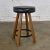Mid 20th Century Bar Stool Acorn Brown Finish and Black-Brown Vinyl Faux Leather Seat Attributed to Brandt Ranch Oak For Sale - Image 12 of 12