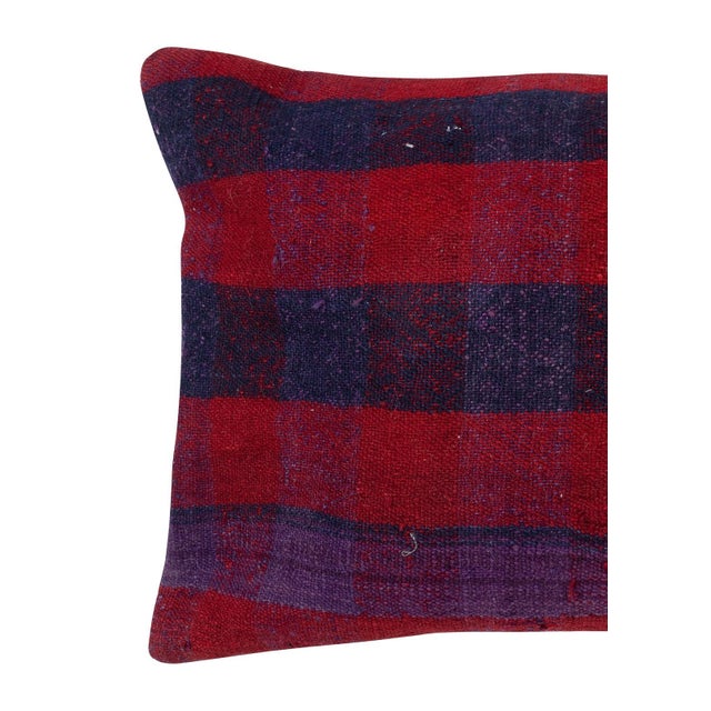 Add a touch of history and warmth to your space with this vintage handmade Turkish wool kilim cushion cover. Crafted from...