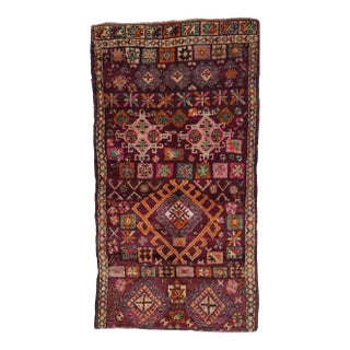 Vintage Berber Boujad Moroccan Rug - 06'02 X 11'06 For Sale