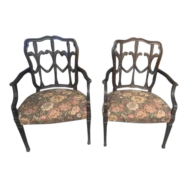Pair of Mahogany Antique Armchairs Chairish