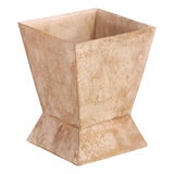 Parchment Covered Waste Basket in the Manner of Jean-Michel Frank For Sale