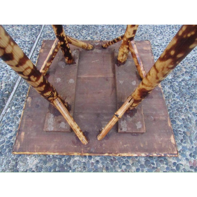 Antique English Tiger Bamboo Table. For Sale - Image 16 of 16