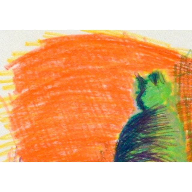 Cubism Abstracted Woman in Shadows in Pastel on Paper by Michael William Eggleston For Sale - Image 3 of 3