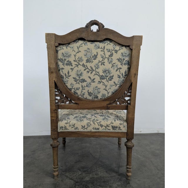 Louis XVI Style Living Room Set with Escutcheon Backrests, 19th Century, Set of 3 For Sale - Image 11 of 18