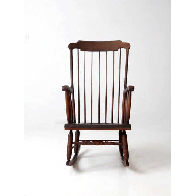 Antique American Windsor Rocking Chair For Sale - Image 9 of 10