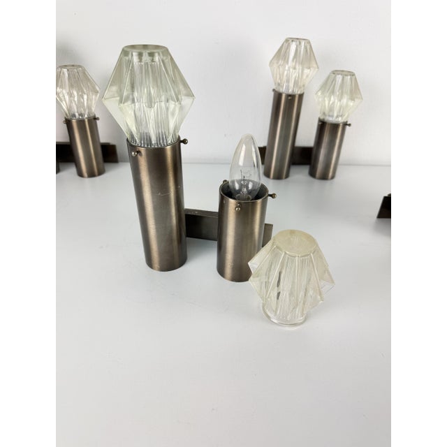 2-Light Wall Lamps, Italy, 1970s, Set of 4 For Sale - Image 11 of 12