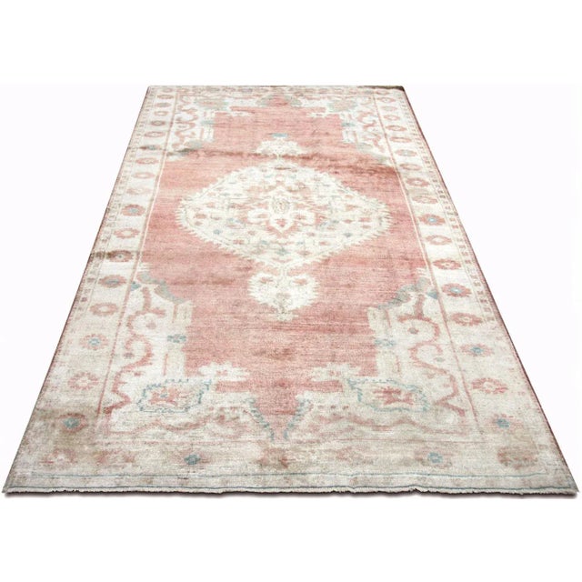 1960s 1960s Turkish Oushak Rug For Sale - Image 5 of 6