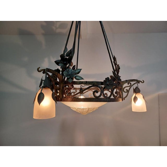 Art Deco Chandelier, 1930s For Sale - Image 13 of 18