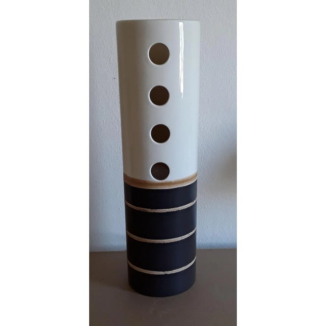 Cylindrical Ceramic Table Lamp, 1970s For Sale - Image 9 of 9