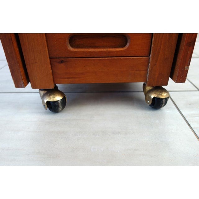 Drop-Leaf Table and Folding Chairs, 1960s, Set of 5 For Sale - Image 10 of 18