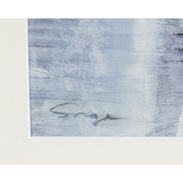 1960s “Grey Forms” Abstract Gouache Painting by Walter Sorge For Sale In Indianapolis - Image 6 of 7