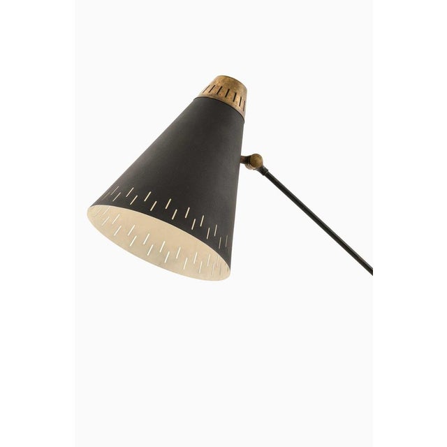 Floor Lamp in Brass and Lacquer by Gilbert Watrous for Bergboms, 1950s For Sale - Image 3 of 9