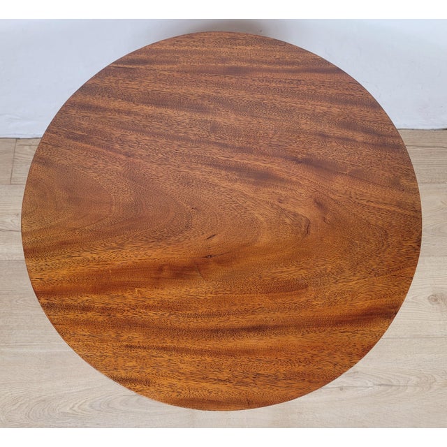 Vintage Circular Coffee Table in Mahogany with Cabriole Legs, 1970s For Sale - Image 4 of 13