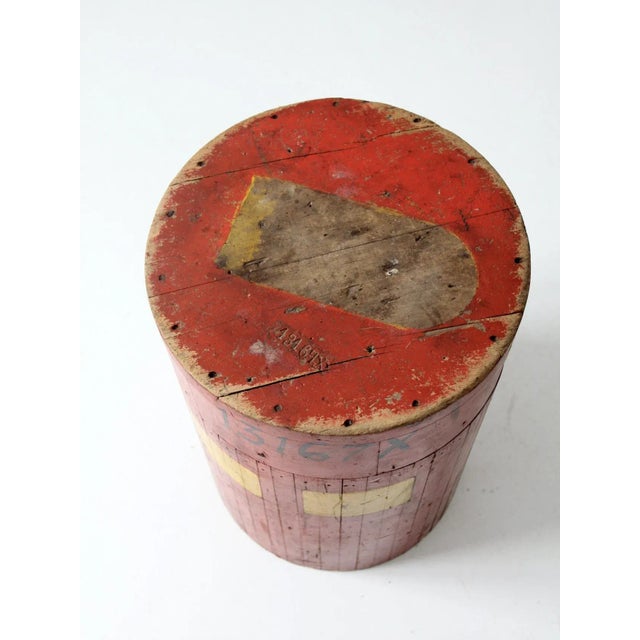 Wood Antique Wooden Foundry Pedestal Block For Sale - Image 7 of 13