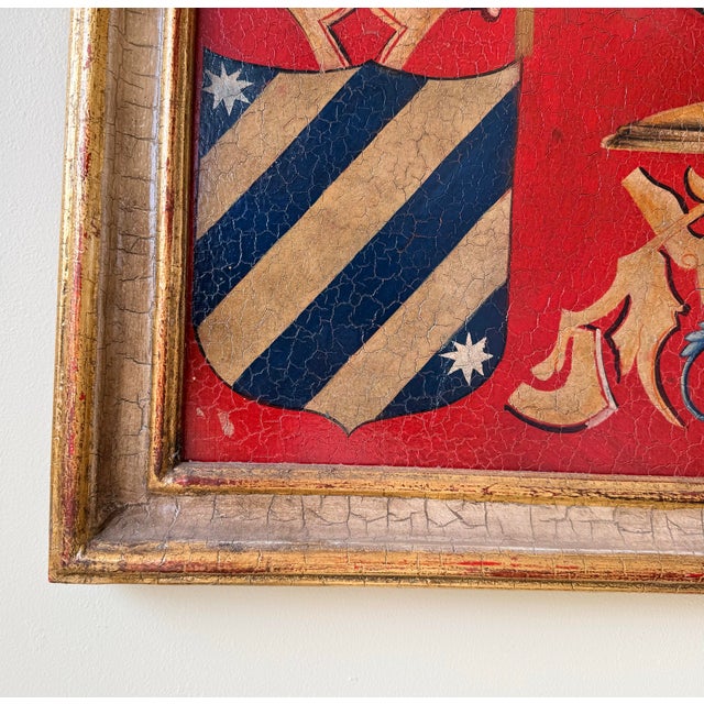 Wood Theodore Alexander Hand Painted Original Painting on Large Panel 33"x76" Tall For Sale - Image 7 of 7