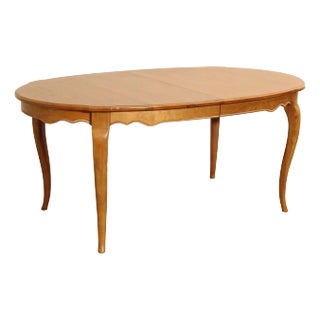 Ethan Allen 'Country French' Oval Top Expandable Dining Table For Sale