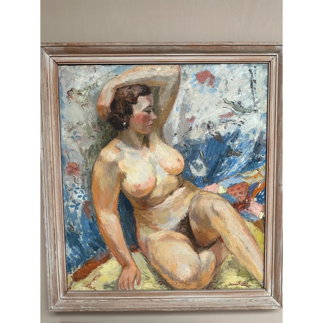 Hugo Linér, Nude Study, 1950s, Oil on Canvas, Framed For Sale - Image 6 of 18