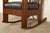 Charles Stickley Antique Mission Oak Arts & Crafts Cutout Rocking Chair, Newly Restored For Sale - Image 10 of 13