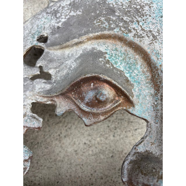 Dove Gray 1980s Tom Torrens Large Cast Aluminum Sun For Sale - Image 8 of 11