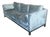 York Modern Blue Velvet Sofa With Bolster Pillows For Sale