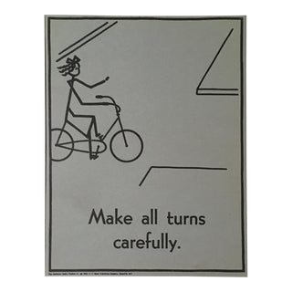 1940s Double-Sided "Good Manners" Stick Figure Poster For Sale