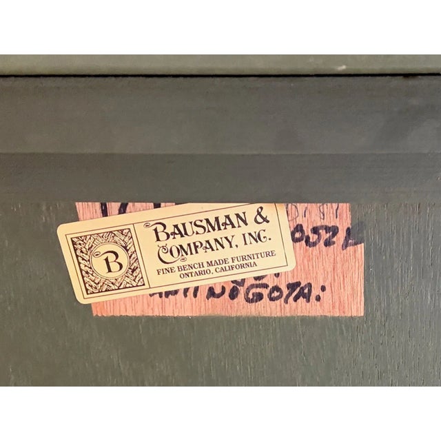 Bausman Company Green Coffee Table Bench Made For Sale - Image 14 of 14