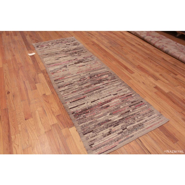 Contemporary Artistic Wool Modern Contemporary Abstract Hall Runner Rug For Sale - Image 3 of 8