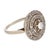 Early 20th Century French Belle Epoque Diamond 18k White Gold Target Ring, Size 4.25 For Sale - Image 4 of 6