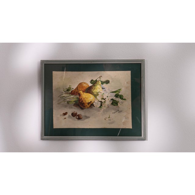 Mid 20th Century France Green Wood Painting For Sale - Image 9 of 15
