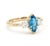 Swiss Blue Topaz Engagement Ring - December Birthstone Ring - Wedding Promise Ring Us 7 For Sale - Image 4 of 5